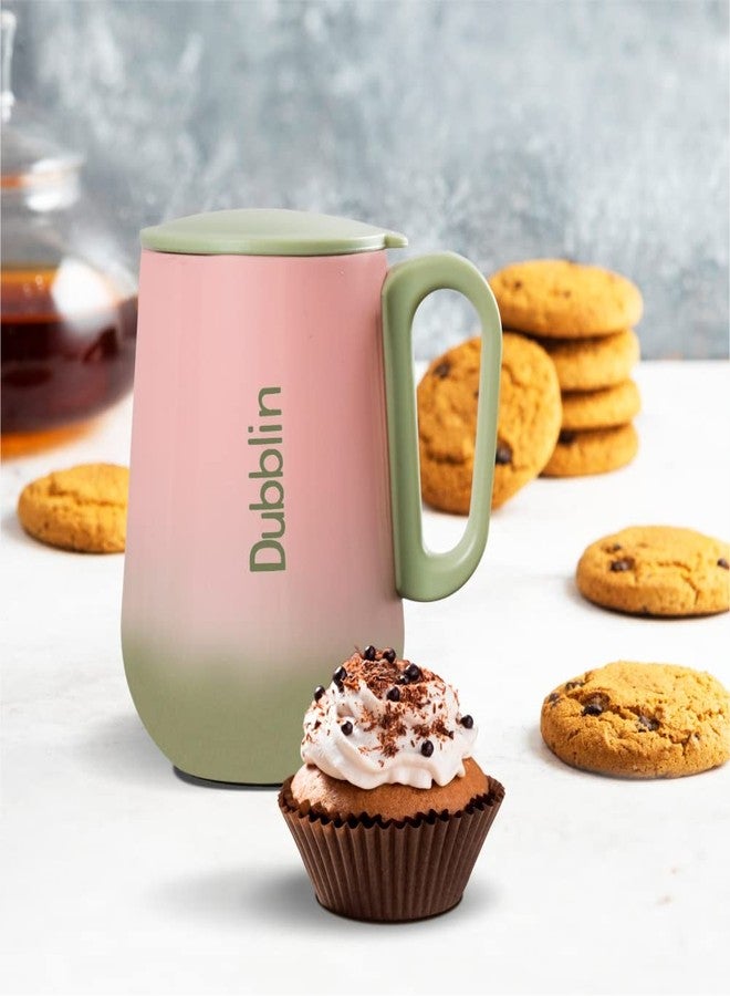DUBBLIN Rugby Stainless Steel Unbreakable Tea Coffee Mug Double Wall with Handle and Lid, Wide Mouth Mug Keeps Beverages Hot & Cold 270 ML Green - Image 5